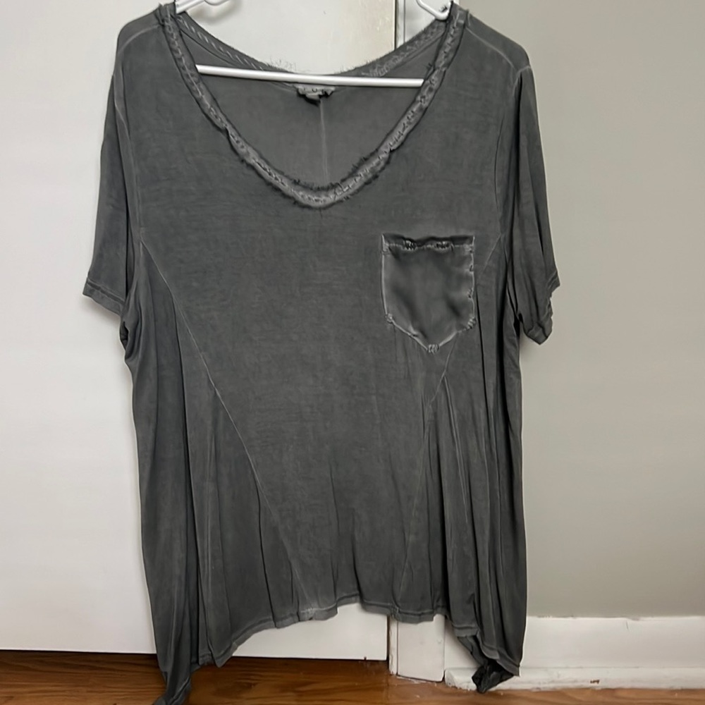 Gray Soft Basic Tee - image 1